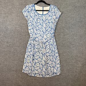 Boden Dress Womens 6 Blue‎ Floral Mini Dress Floral Bohemian Preppy Casual